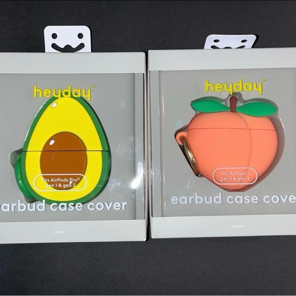 Heyday Fruit AirPods Case Set Avocado Pro & Peach Gen 1/2 Earbud Cover